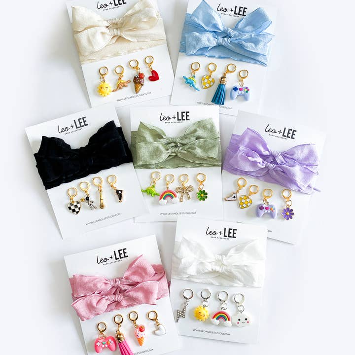 Kids Shoelace & Charm Set – Mix-and-Match Shoe Accessories for wholesale by Leo & Lee Studio