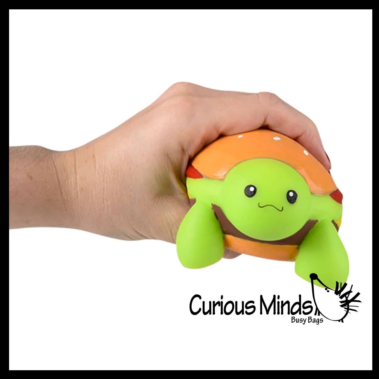Curious Minds Toys - Vente Jouet mou – enfant et bébé - 1 garniture molle pour chien Turtle Burger Squishy Squeeze Stress Ball8