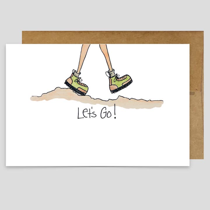 Let's Go (Hiking) - Greeting Card for wholesale by Kevin & Kaia