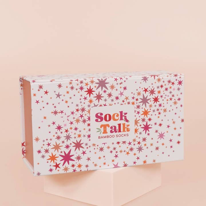 Star Cluster Print Sock Talk Gift Box (As Single Box) and other Purchase Wholesale saida maternidade. Free Returns & Net 60 Terms on Faire trending on Faire.