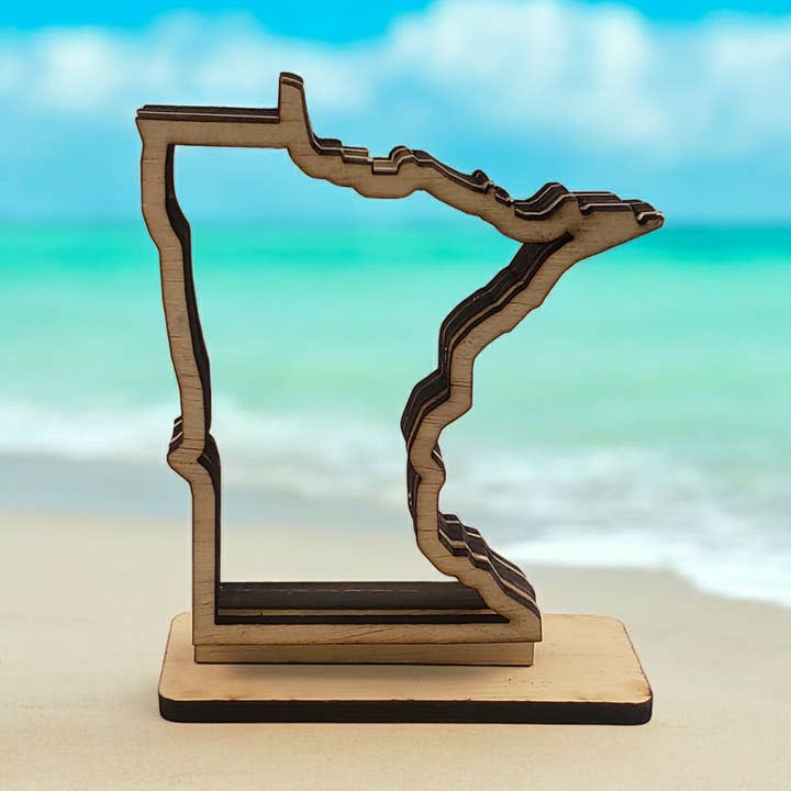 Grand présentoir en boîte vitrine pour agate en verre de plage de mer du Minnesota pour la vente par Sea Glass Displays