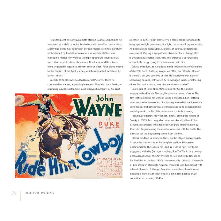 Fox Chapel Publishing - Wholesale Book - Adult - Hollywood Hoofbeats - The Story of Horses in Movies and TV