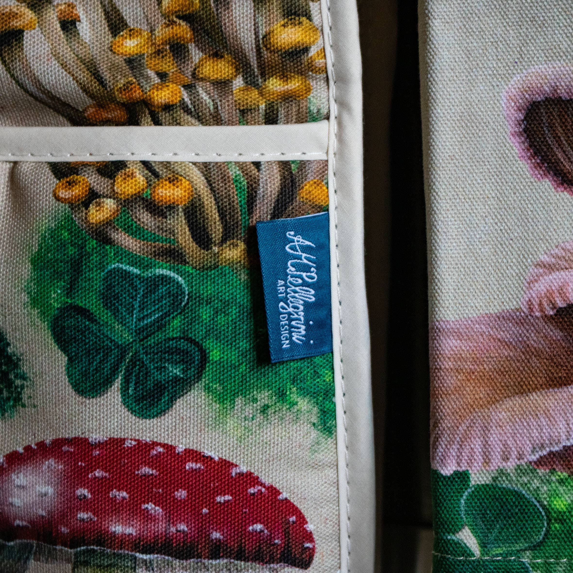 AMPellegrini Art & Design - Wholesale Oven Mitt/Pot Holder - Double oven gloves with mushroom pattern / Fungi pattern6