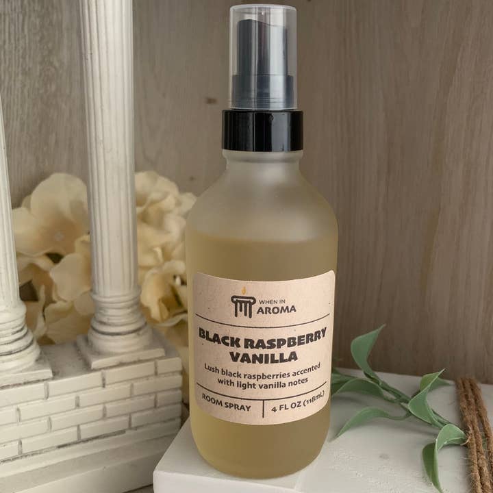 Black Raspberry Vanilla Room Spray for wholesale by When In Aroma Candle Company