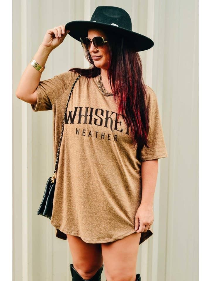 Southern Bliss Co. - Wholesale Screen Printed T-Shirt - Women's - Whiskey Weather Scoop Tee2