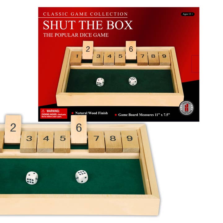 Shut The Box for wholesale by Hansen Game Gift & Toy Company