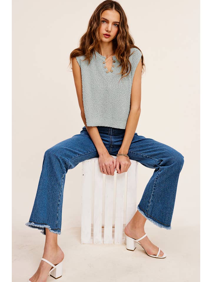 La Miel – Calças - Mulher por atacado – MCP3113-Calças Flare elástica de Cintura Alta Lavada e Macio28