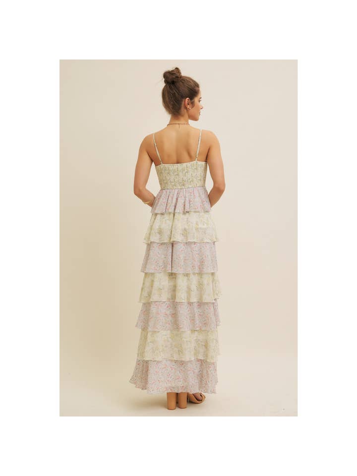 in february - Wholesale Dress - Women's - DEFINITION OF SEASONLESS FEMINITY FLORAL TIERED MAXI DRESS29