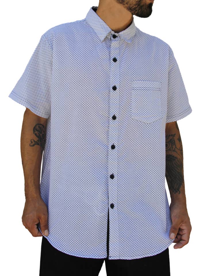 CAMICIA BUTTON DOWN STAMPATA ZAIRA SKU: W2242-0276DW per la vendita all'ingrosso da parte di Dikotomy