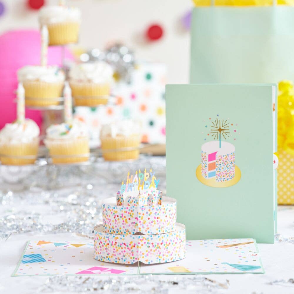 Lovepop Cards - Wholesale Birthday Card - Sprinkles Birthday Cake Pop-up Card, 5x7" Birthday Cards5