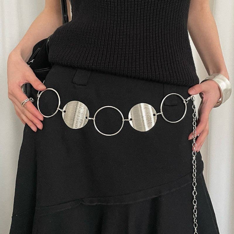 UZ Wholesale Store - Wholesale Belt - Women's - Fashion Metal Ring Chain Waist Belt1