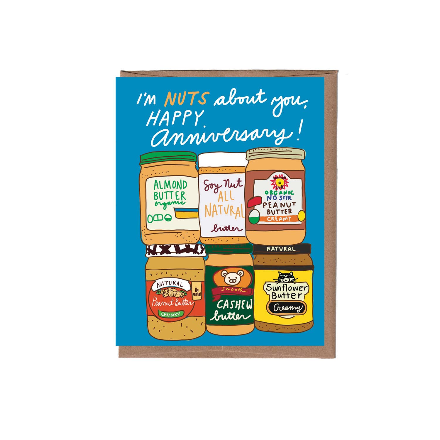 La Familia Green - Wholesale Anniversary Card - Scratch & Sniff Nut Butter Anniversary0