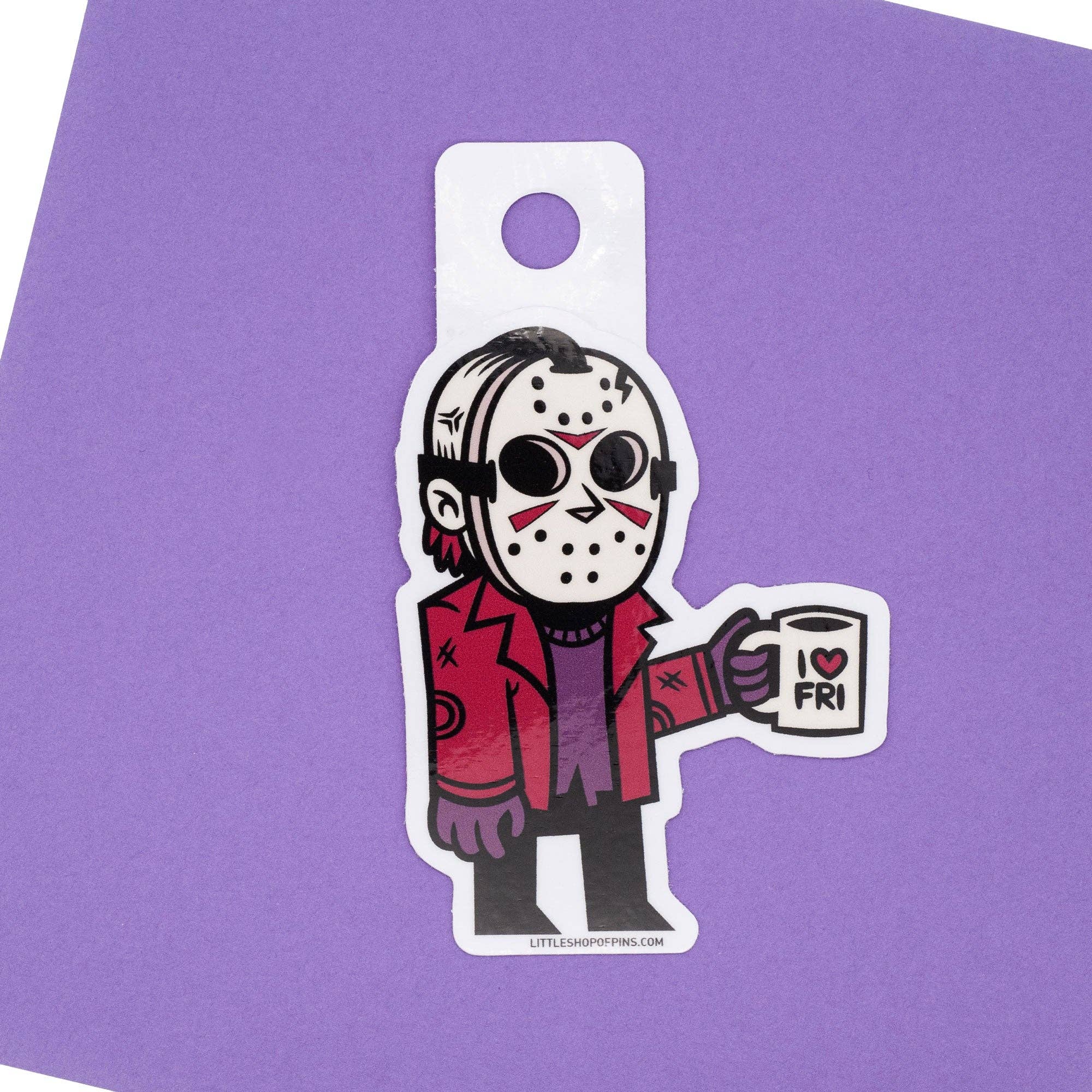 Little Shop of Pins – Engroshandel Klistermærke – Jeg hjerte fredag Jason Sticker1