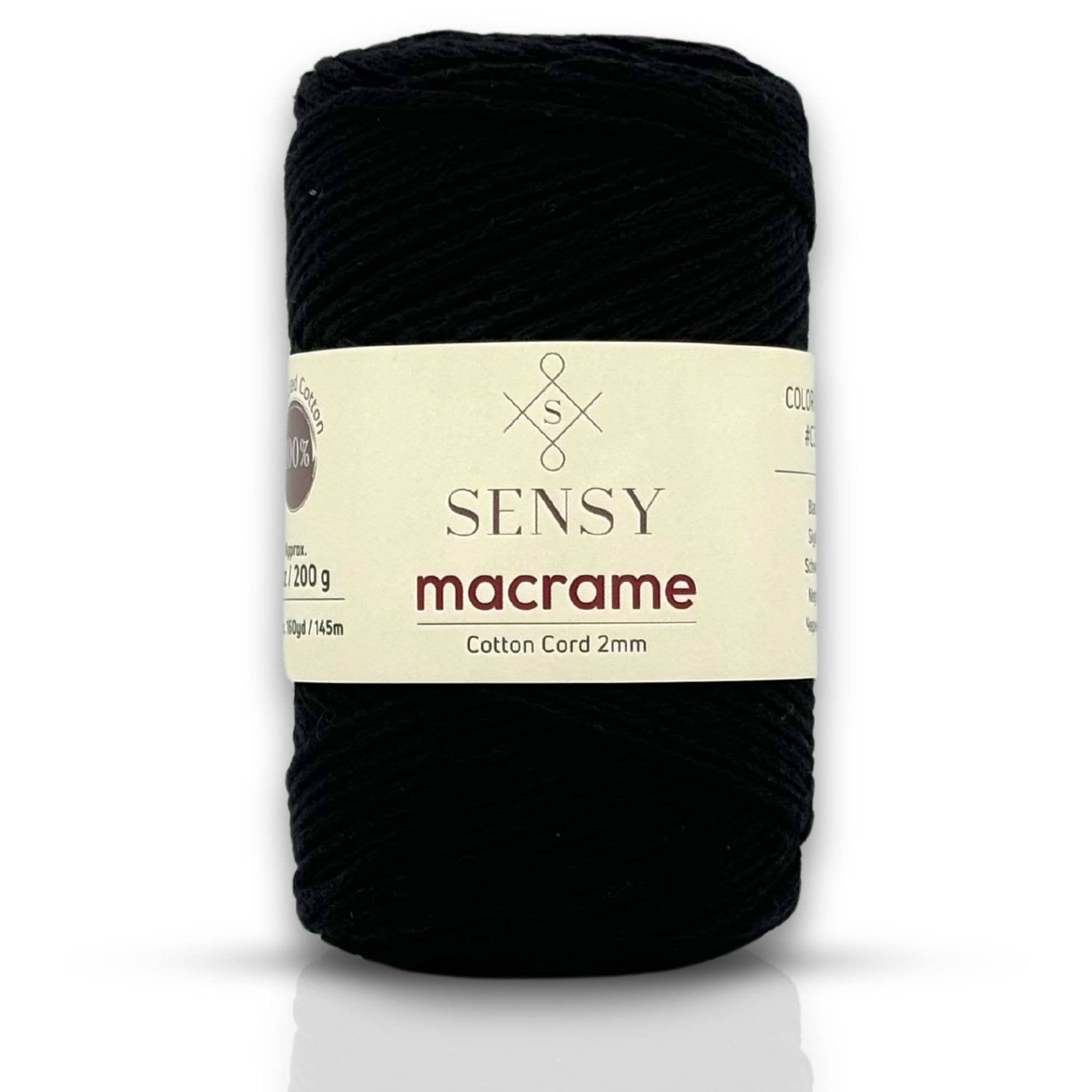 Sensy - Wholesale Yarn - Sensy Premium 2mm - 160 yards 100% Recycled Cotton Macrame Cord47