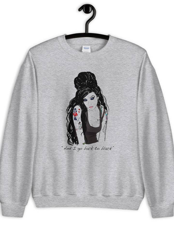Amy Unisex-Sweatshirt für den Großhandel von El loco del Pelo Rizo
