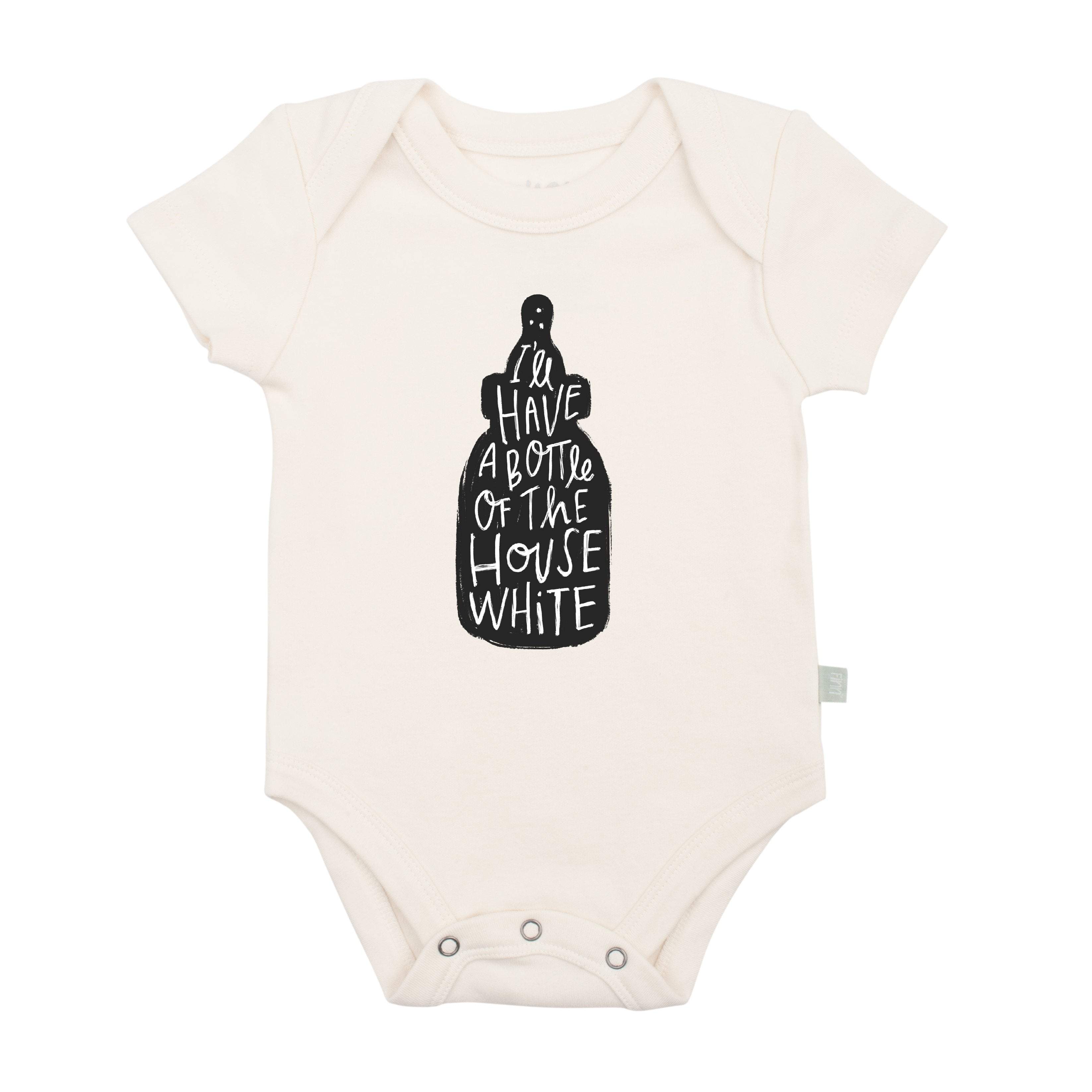 Default baby graphic organic bodysuit | house white for wholesale on Faire0