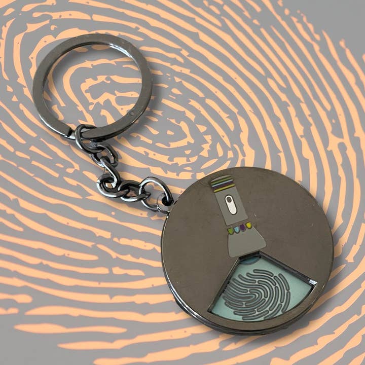 Spinning Forensic Tourch, Light Source, Fingerprint Keyring for wholesale by Pincodes