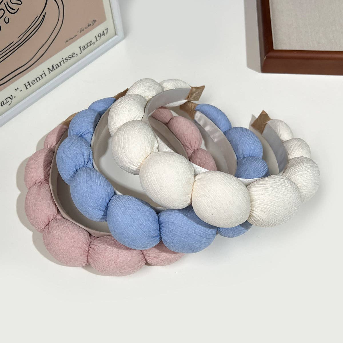 Dipped Shop – wholesale Spa-pannband – Sponge Twist Clouds Hårband DPJH88