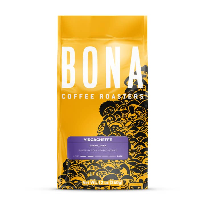 Yirgacheffe, Ethiopia, 12oz for wholesale by Bona Coffee Roasters