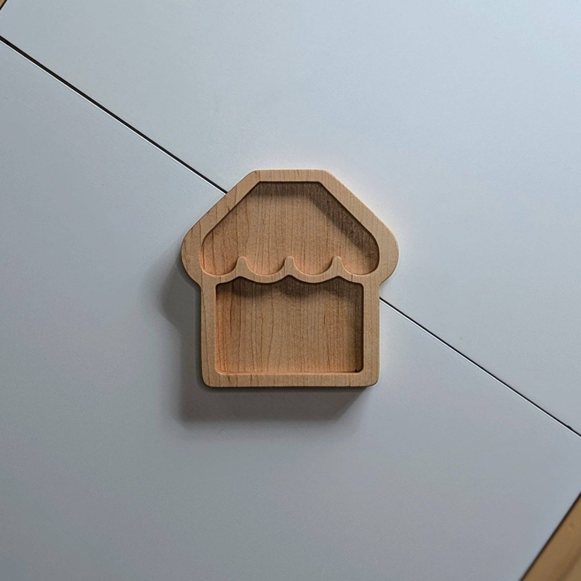 Carved Together Co - Wholesale Wood Toy - Kids - Mini Gingerbread House B Sensory Play Tray1