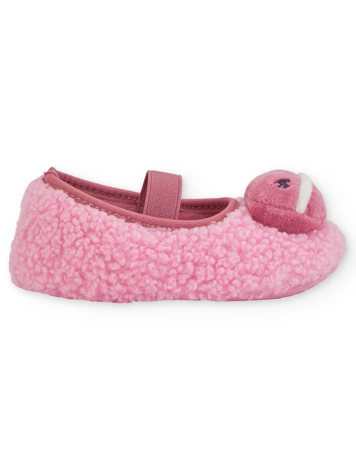 Pink girls' sneakers with sherpa fabric for wholesale by tuc tuc