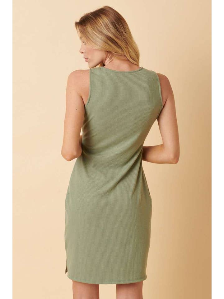 mittoshop - Vente Robe – femme - MINI-ROBE DÉBARDEUR EN TRICOT CÔTELÉ D173615