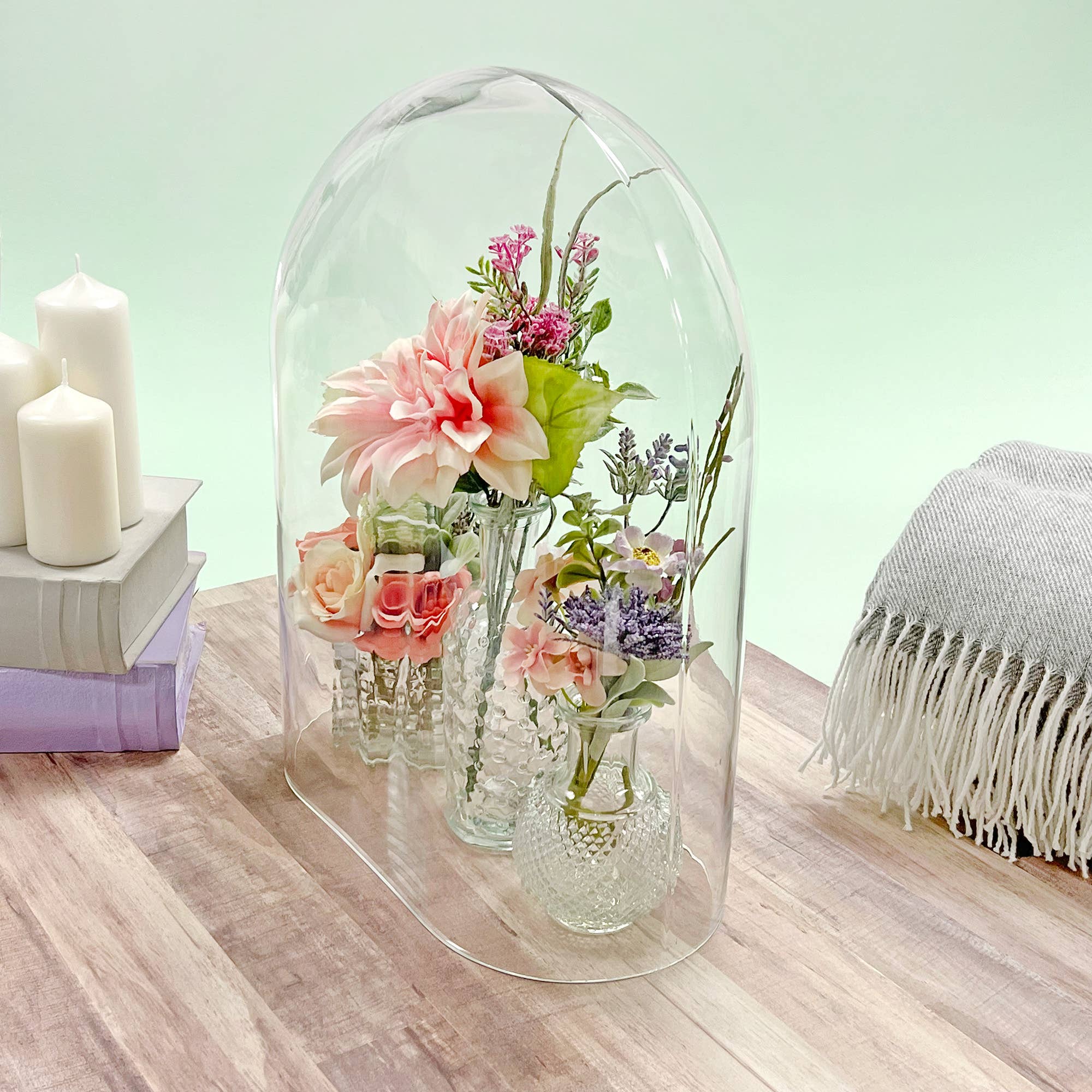 Bard's - Wholesale Decorative Tabletop Object - Bard's 11.75" x 6.125" x 15" Oval Glass Display Dome Cloche7