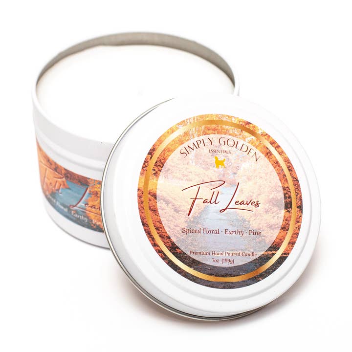 Fall Leaves Premium Candle 4 & 8oz for wholesale by Simply Golden Essentials