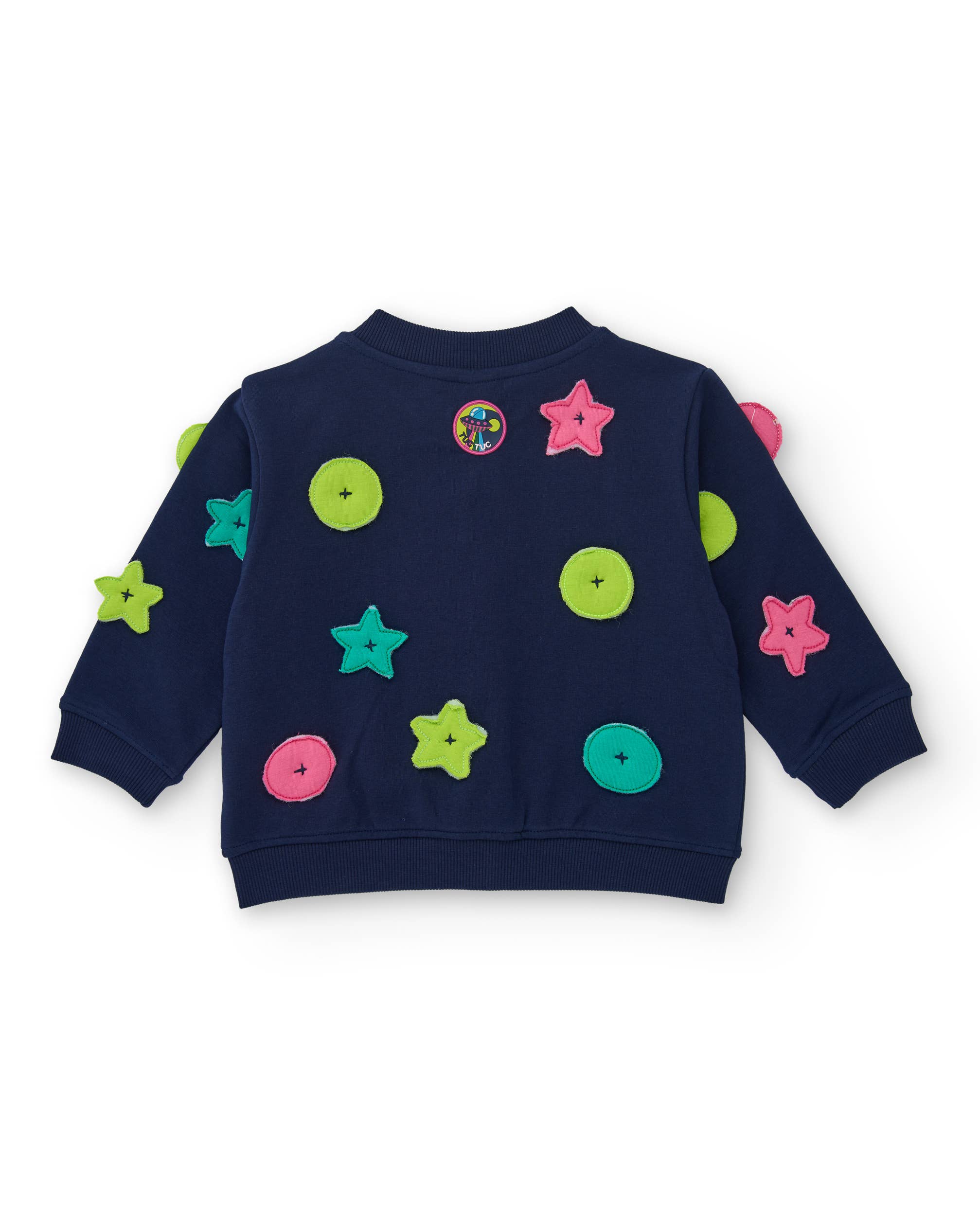 tuc tuc - Wholesale Jacket - Kids - Blue cardigan for girl with stars and circles1