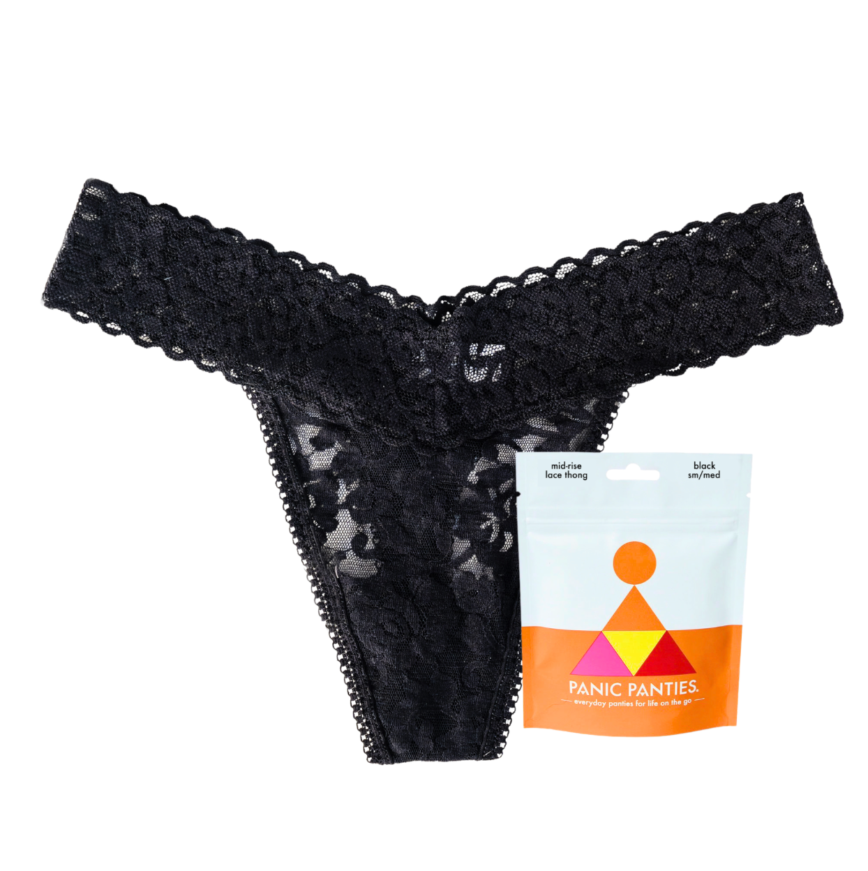 Panic Panties - Wholesale Underwear - Women's - Mid-Rise Lace Thong - Panic Panties Originals0