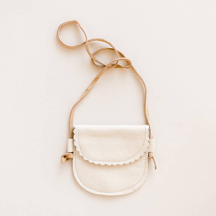 Petit Sac en Cuir pour Fille en Crème pour la vente par Sun & Lace