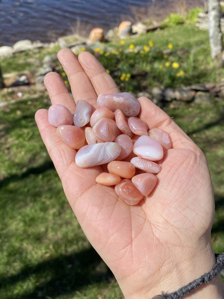 Pedras curativas tombadas com Ágata de Damasco por atacado de Moonbeam Healing