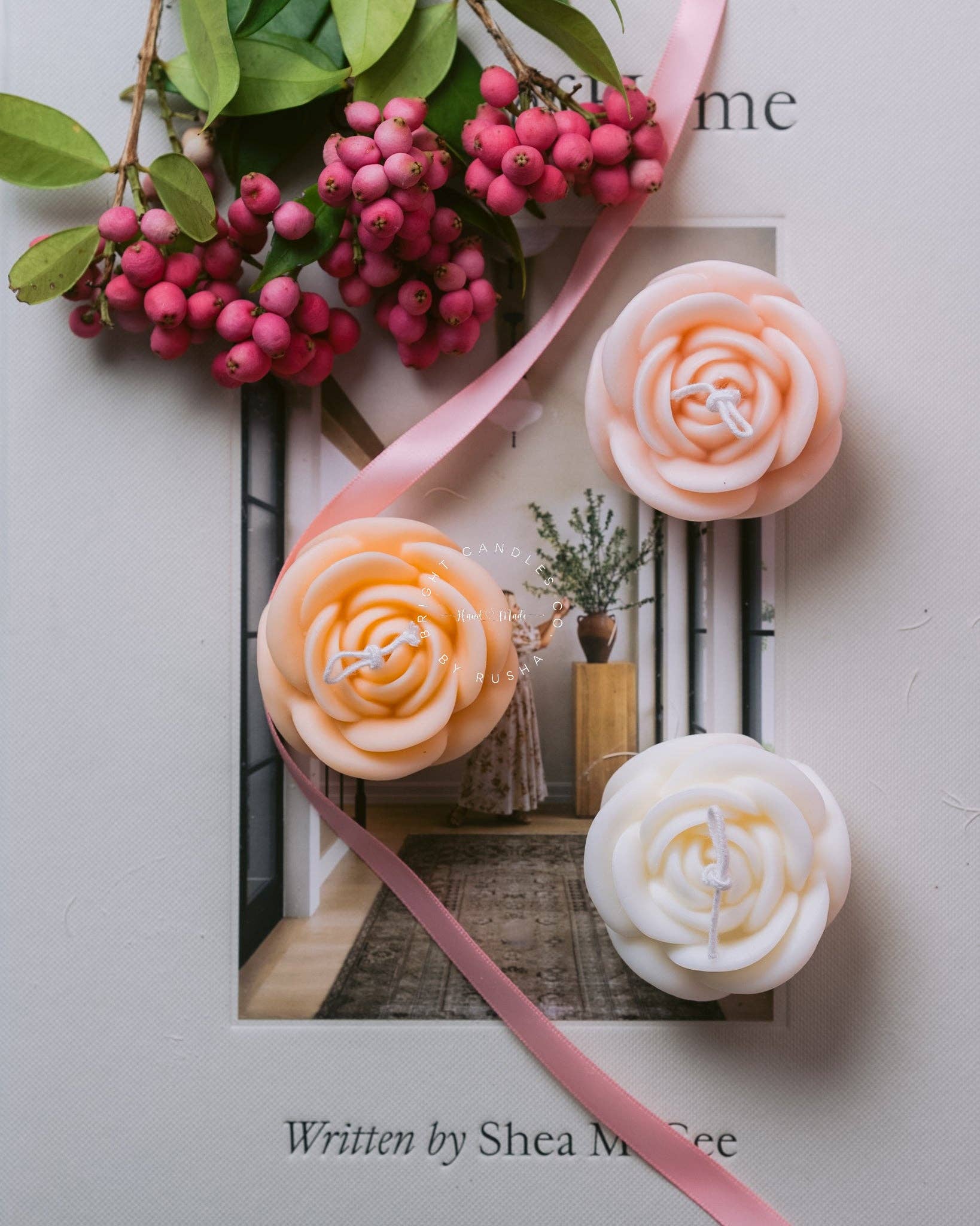 Bright Candles Co. – Großhandel Geschenkkerze – Rose Kerze3