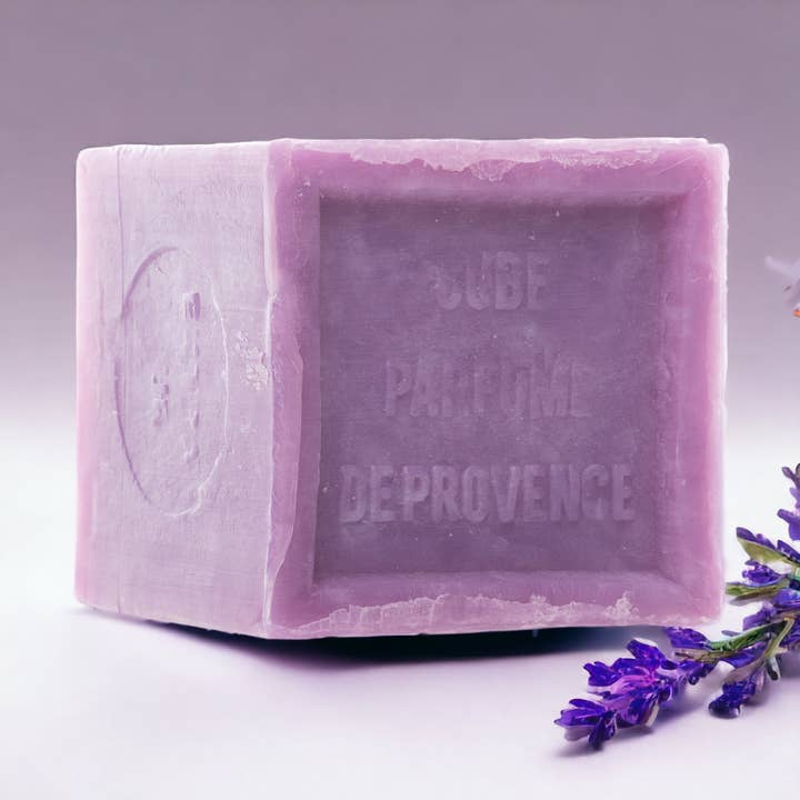 Lavender Cube Marseille Soap 300 G for wholesale by Bodensee Cosmetics