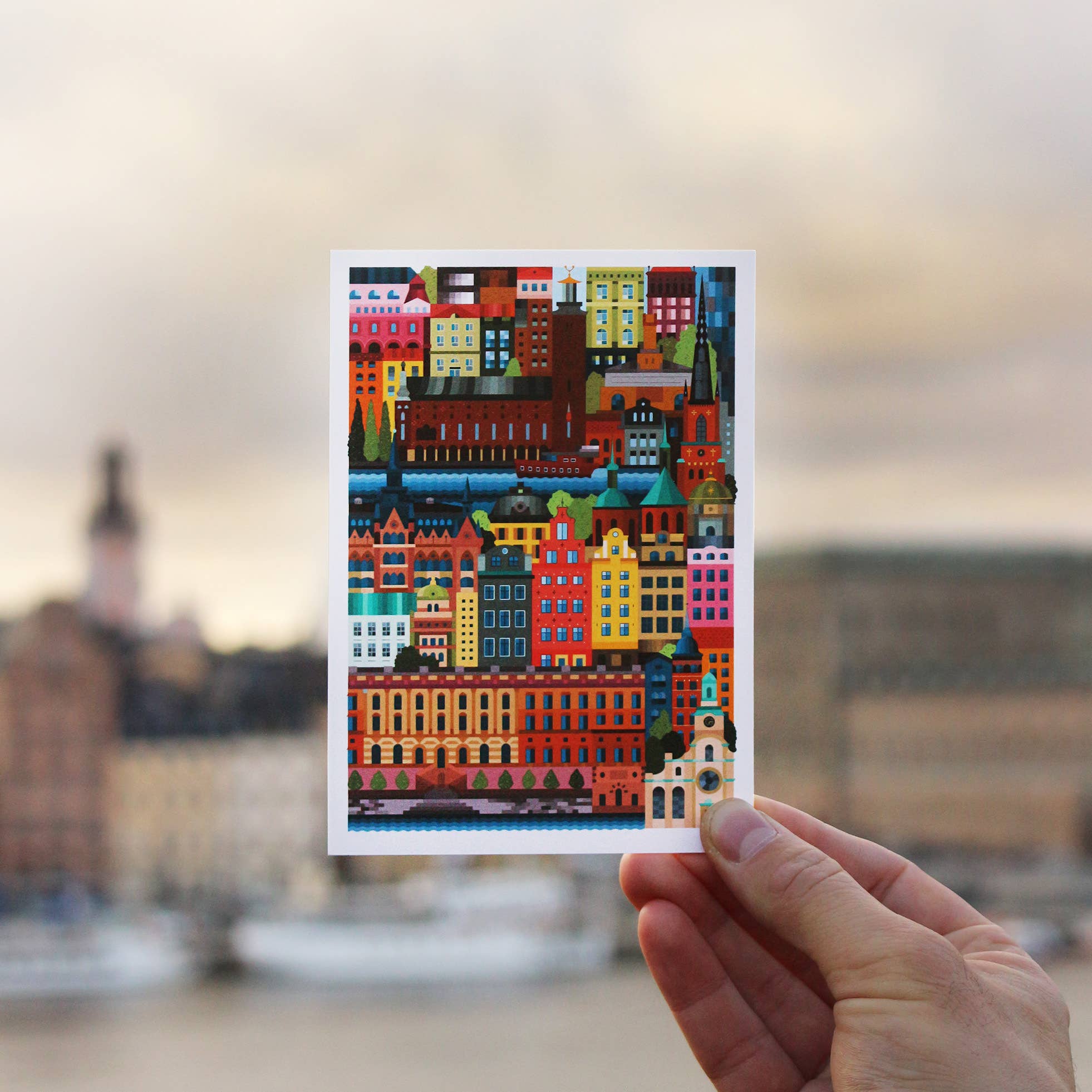 The City Works - Wholesale Postcard - Stockholm Colourful Postcard1