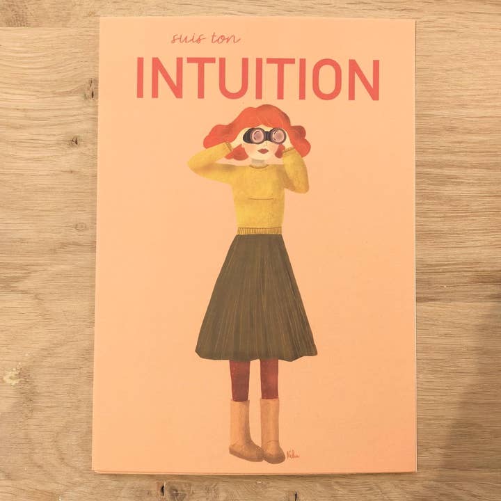 Nelia illustration - Venta al por mayor Conjunto de papelería y tarjetas - Tarjeta Mantra SIGUE TU INTUICIÓN