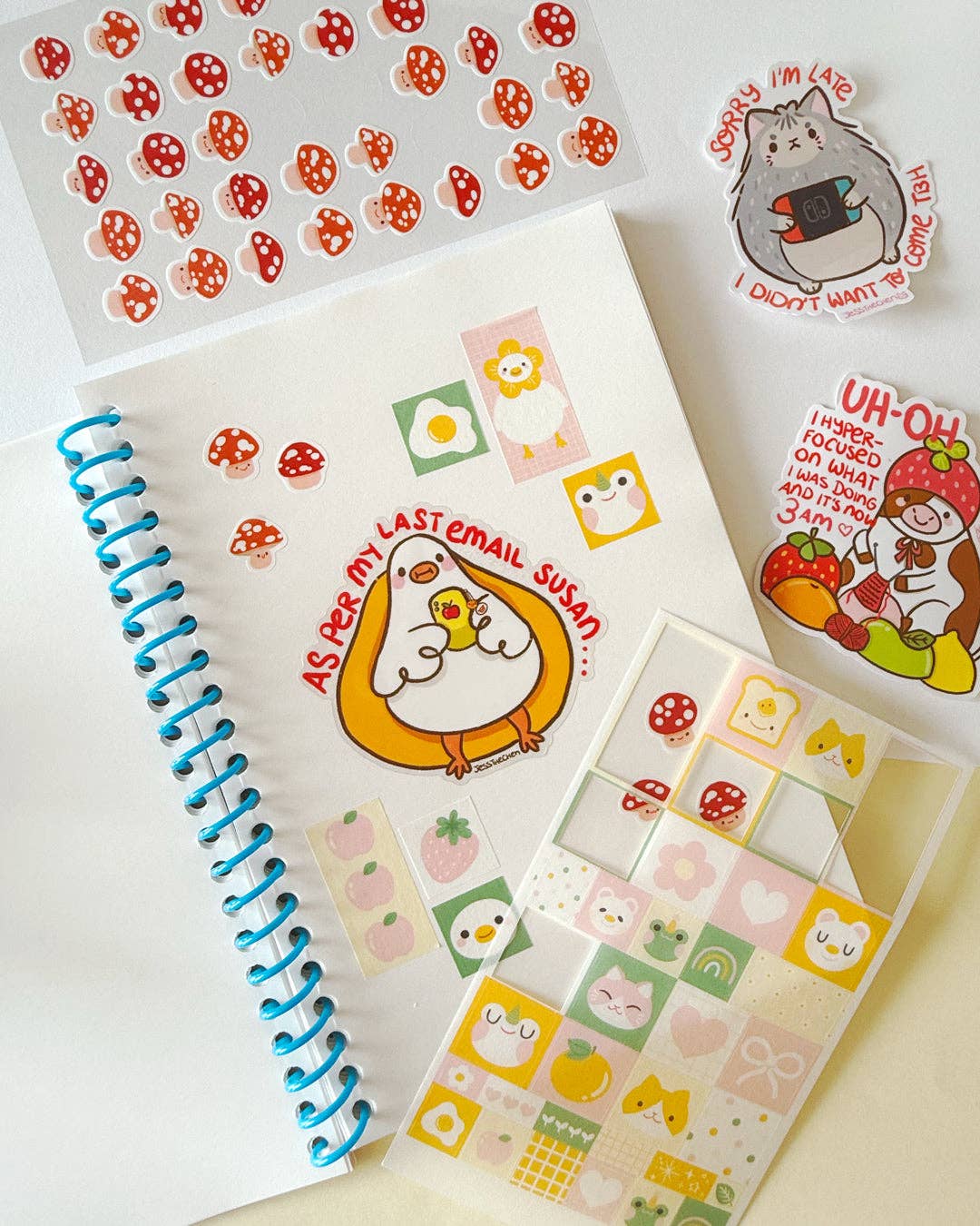 Jessthechen - Wholesale Sticker - A5 Reusable Sticker Book | Spiral Bound Sticker Storage1