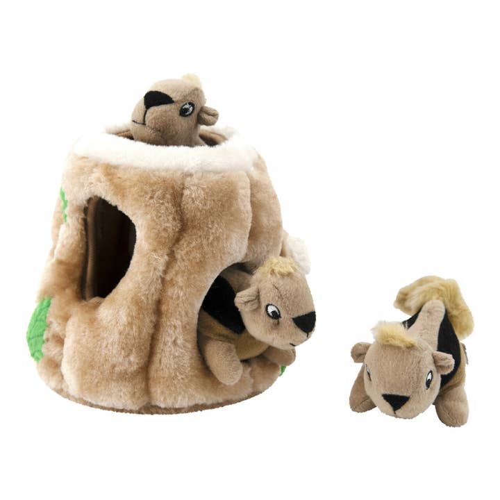 Pet Palette Distribution - Wholesale Pet Plush Toy - Dog - Outward Hound Hide A Squirrel Plush Dog Puzzle Toy Brown SM2