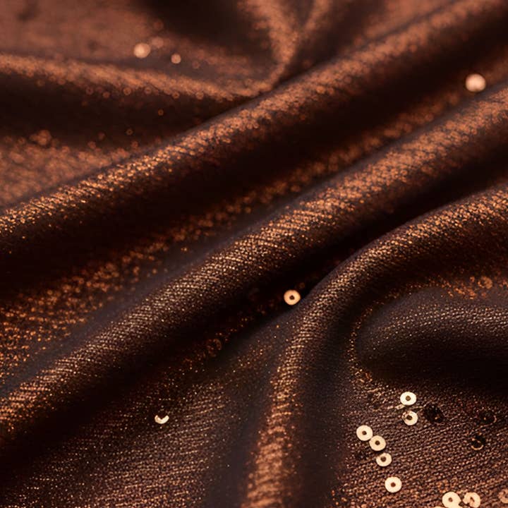 Copper Twinkle Shimmer Fabric 58/60" for Event Decor for wholesale by Radyan Fabrics