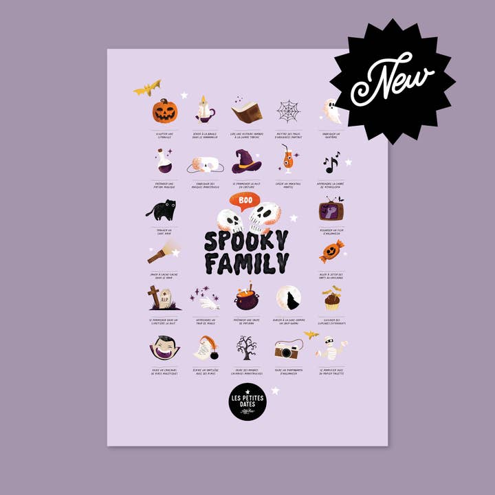 Halloween-Plakat (Format A4) für den Großhandel von Les Petites Dates