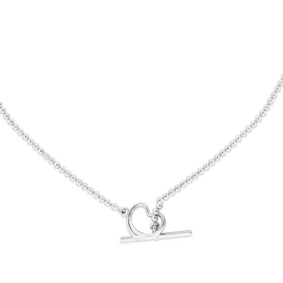 Collier à bascule en forme de cœur en argent, collier à chaîne à bascule pour la vente par PureYou Jewelry