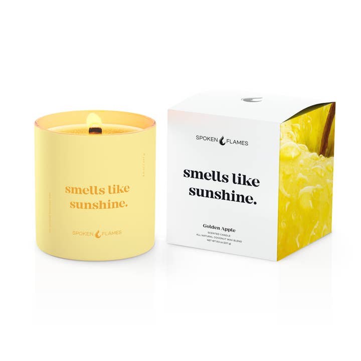 Smells Like Sunshine Candle | Golden Apple | 8 oz for wholesale by Spoken Flames