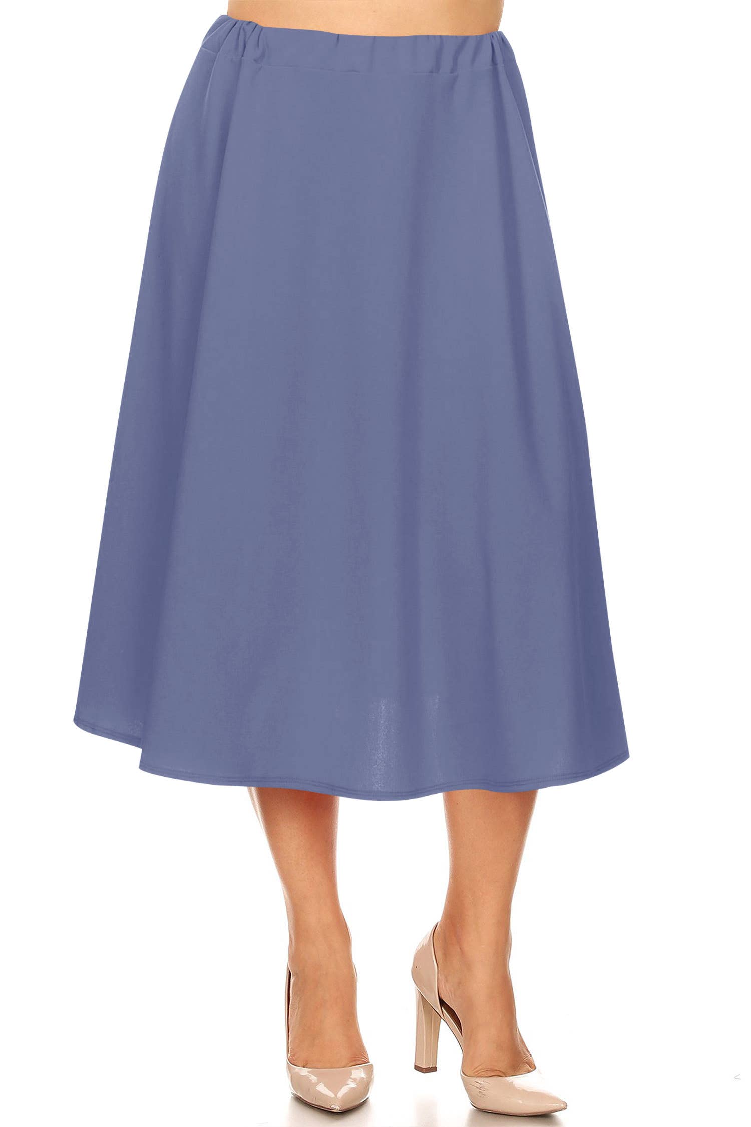 MOA COLLECTION - Vente Jupe – femme - Jupe mi-longue taille trapèze taille haute pour femmes36