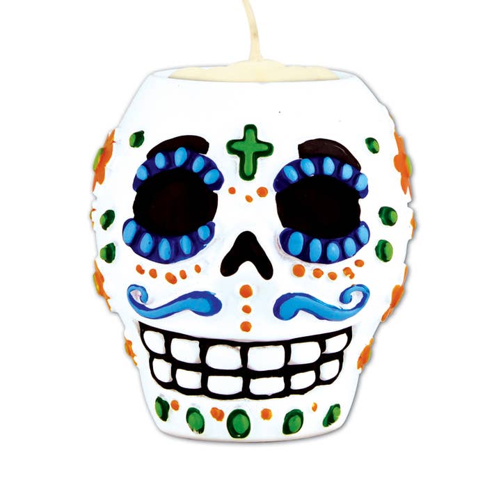 Day Of The Dead Male Tea Light Holder for wholesale by Beistle