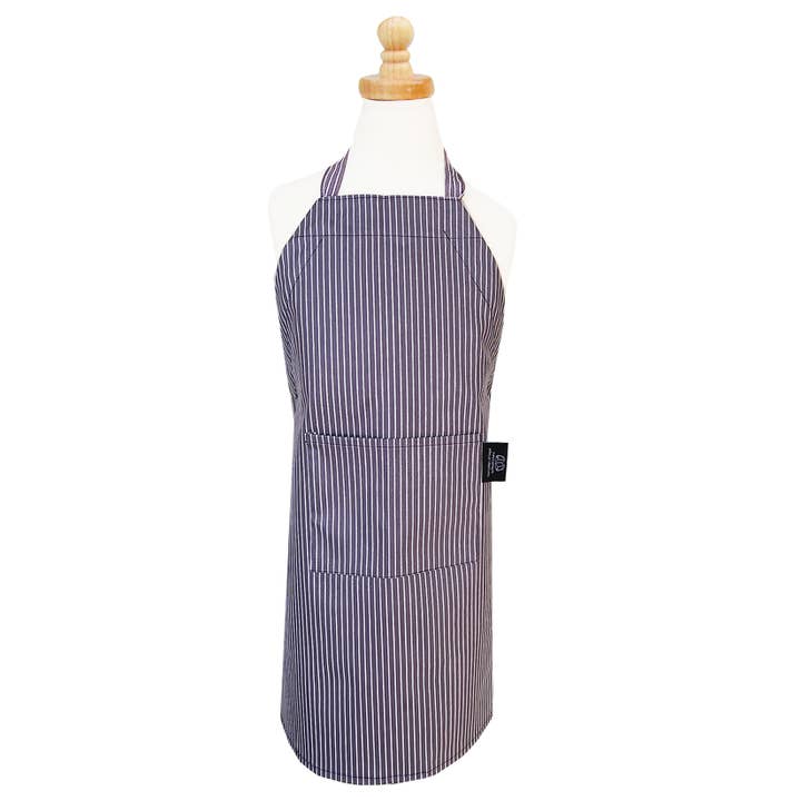 Grey Stripe Child Apron for wholesale by Two Lumps of Sugar