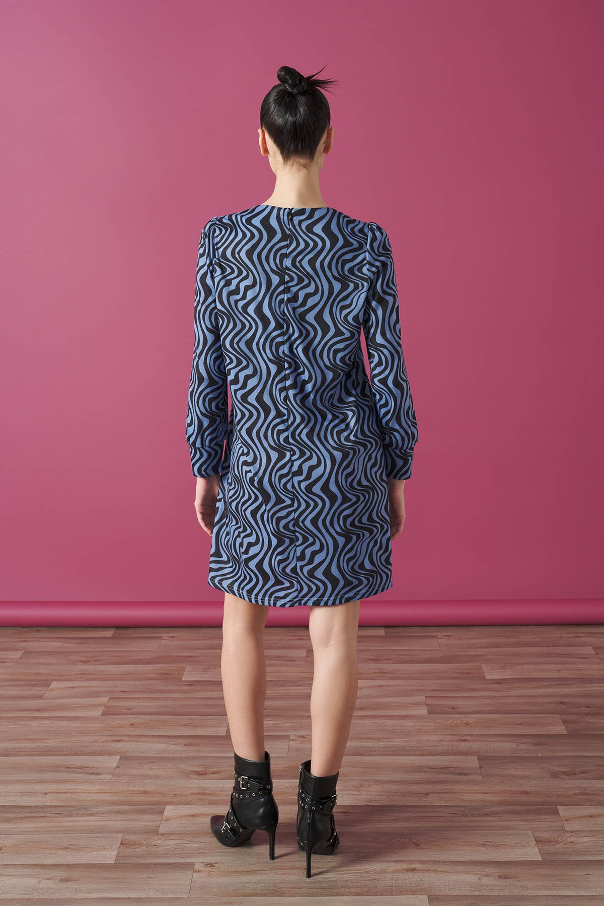 BLUE Vasarely Dress for wholesale on Faire0