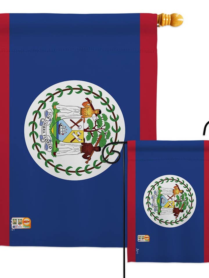 Bandiera decorativa della nazionalità regionale del Belize per la vendita all'ingrosso da parte di Two Group Flag Co