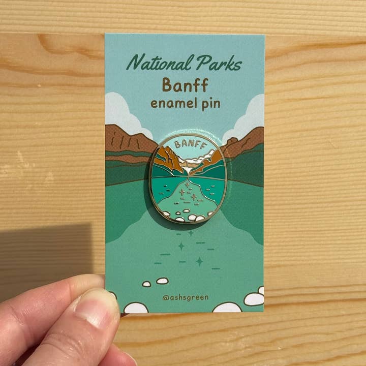 Ashleigh Green Studios - Wholesale Lapel Pin/Button - Banff National Park, Lake Louise - enamel pin ✨3