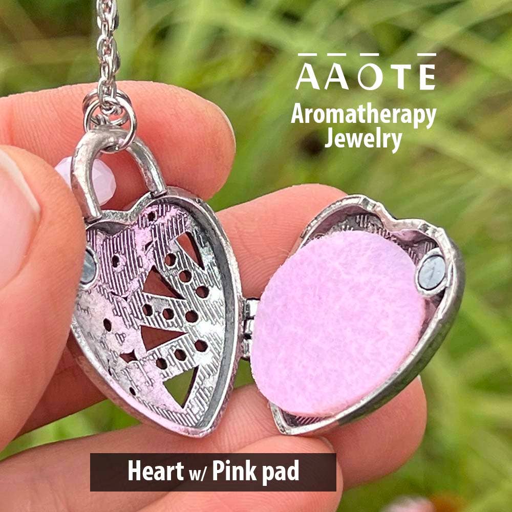 AAOTE - Wholesale Aromatherapy Necklace - Valentine Gift Aromatherapy Diffuser Locket on long chain20