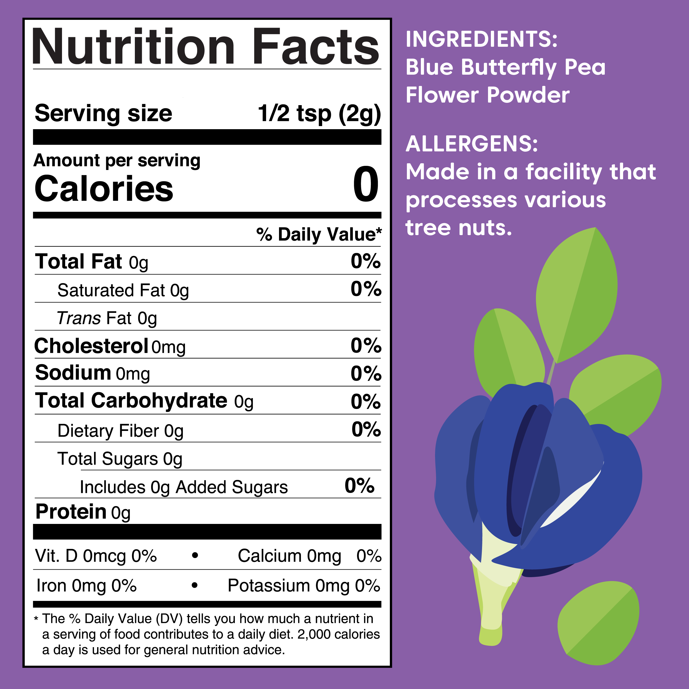 Wilderness Poets - Wholesale Protein/Superfood Powder - Blue Butterfly Pea Flower Powder (Blue Matcha)3